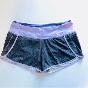 Lululemon NWOT grey & lavender shorts